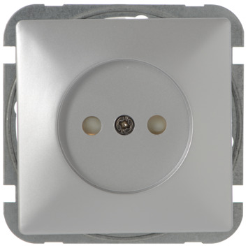 GAMMA Everest Enkel Stopcontact Aluminium