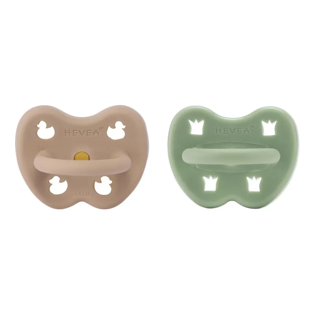 Hevea Sut, 3- 36 mdr, Rund, Tan Beige & Moss Green - 2 stk.