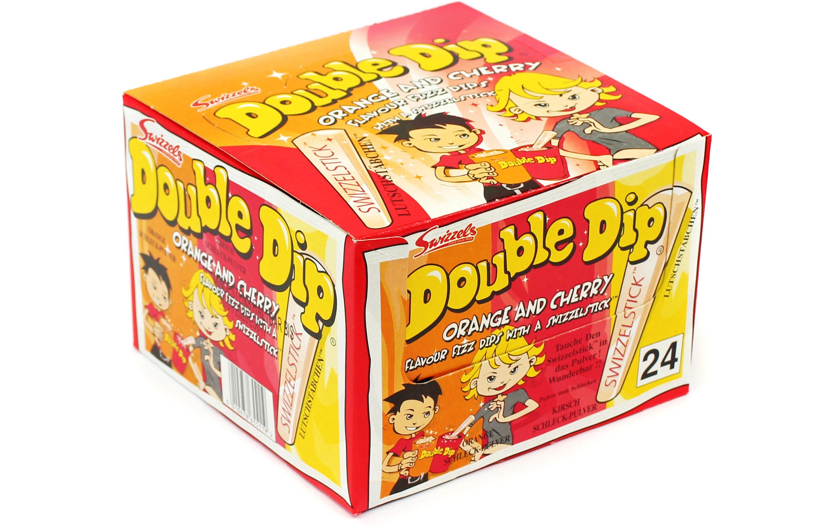 Lutschstäbchen Double Dip 24 x 18 gSüsses Schleckpulver mit fruchtigem Geschmack