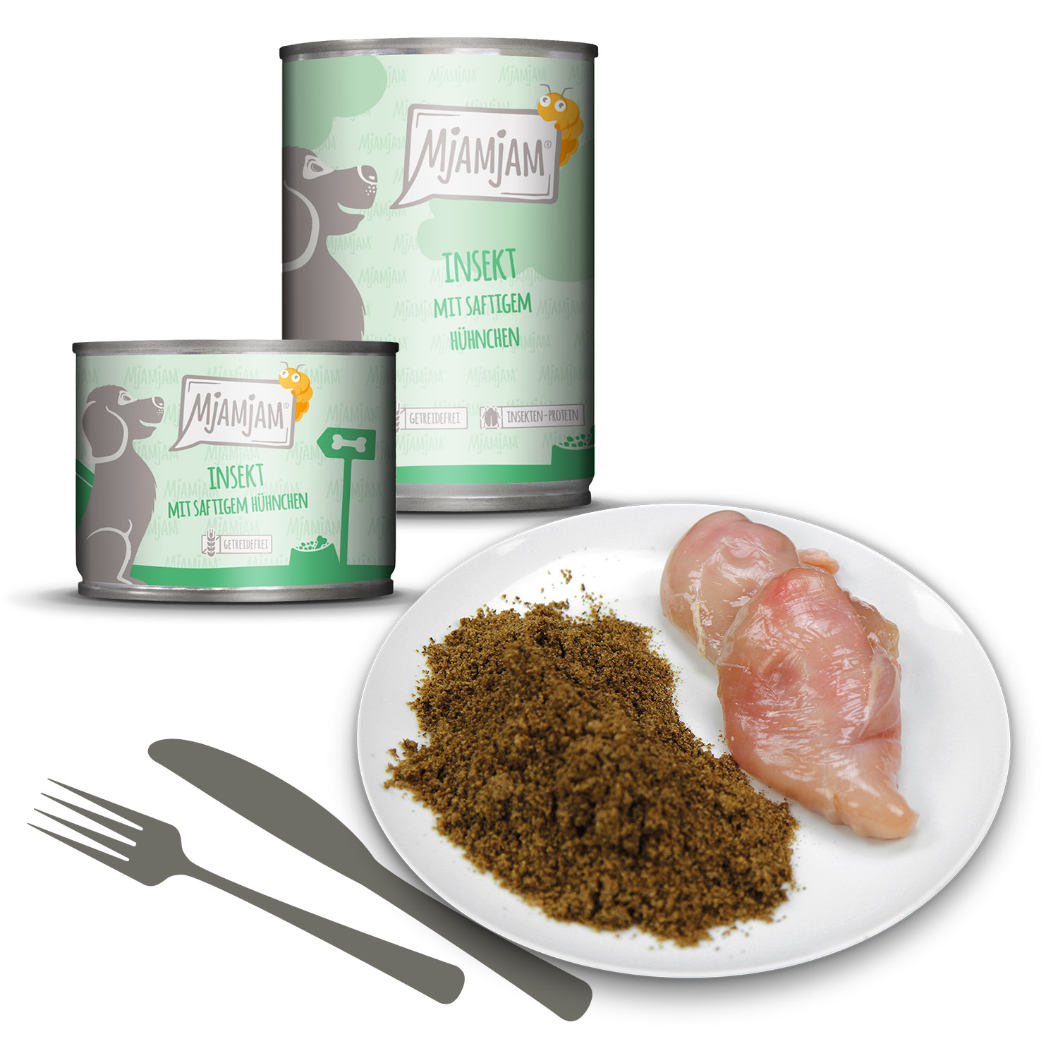 Insekt mit saftigem Hühnchen