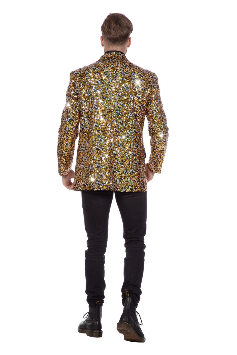 Goud Zilveren Blazer Heren Pailletten