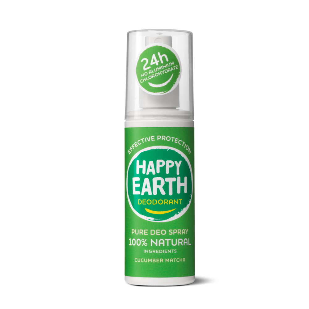 Happy Earth 100% Natuurlijke Deodorant Spray Cucumber Matcha100 ml