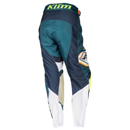 Pantalon cross KLIM WOMEN XC LITE SHATTERED PETROL - FEMME 2022 - Bleu / Blanc