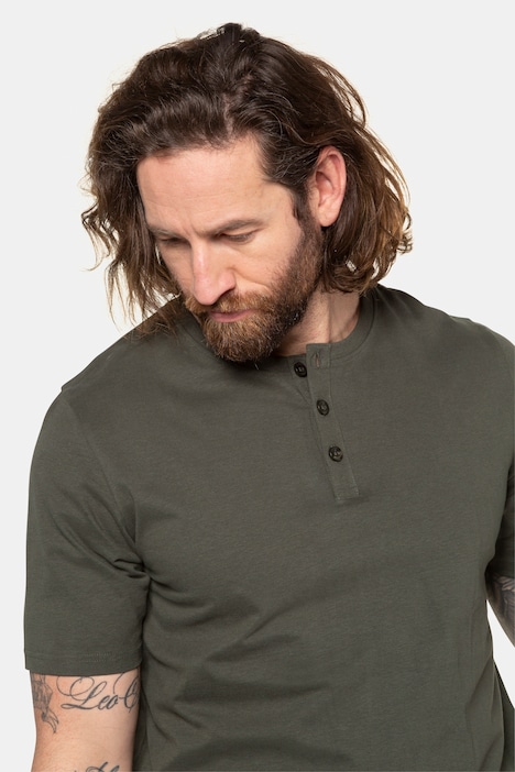Henley, Basic, Knopfleiste, Halbarm