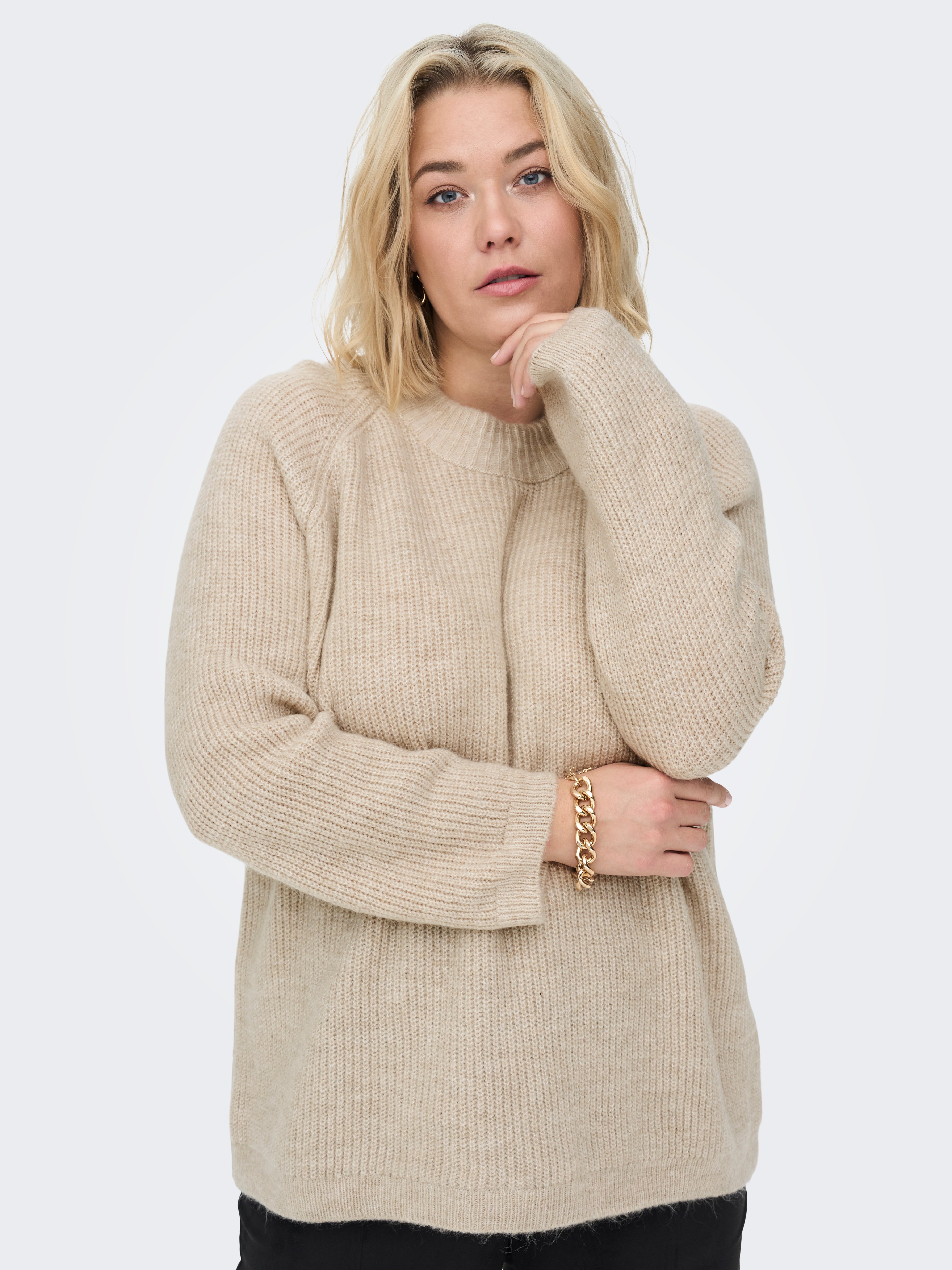 CARJADE Strickpullover Whitecap Gray