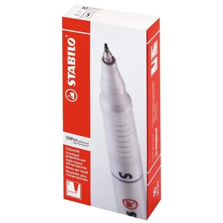 Folienstift - STABILO OHPen universal - wasserlöslich superfein - 10er Pack - schwarz