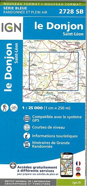 IGN - 2728 SB LE DONJON SAINT LEON 1 25 000