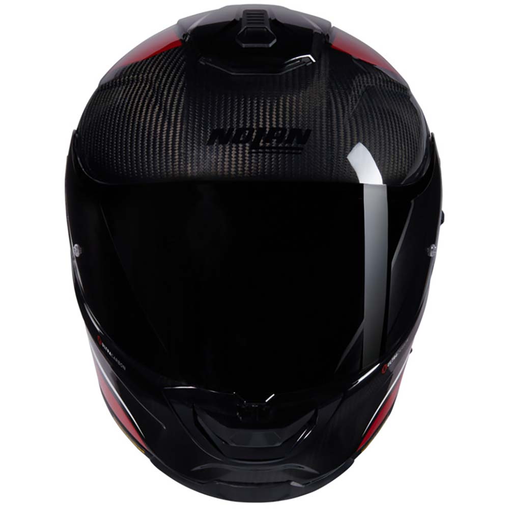 Nolan - Casque X-903 Ultra Carbon Intrigo N-Com Carbone / Rouge / Blanc / Brillant