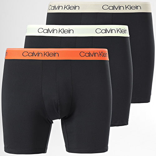 Lot De 3 Boxers NB2570A Noir Beige Jaune Clair Orange