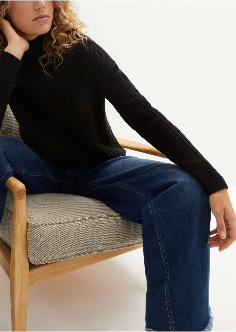 Pull oversize avec col montant