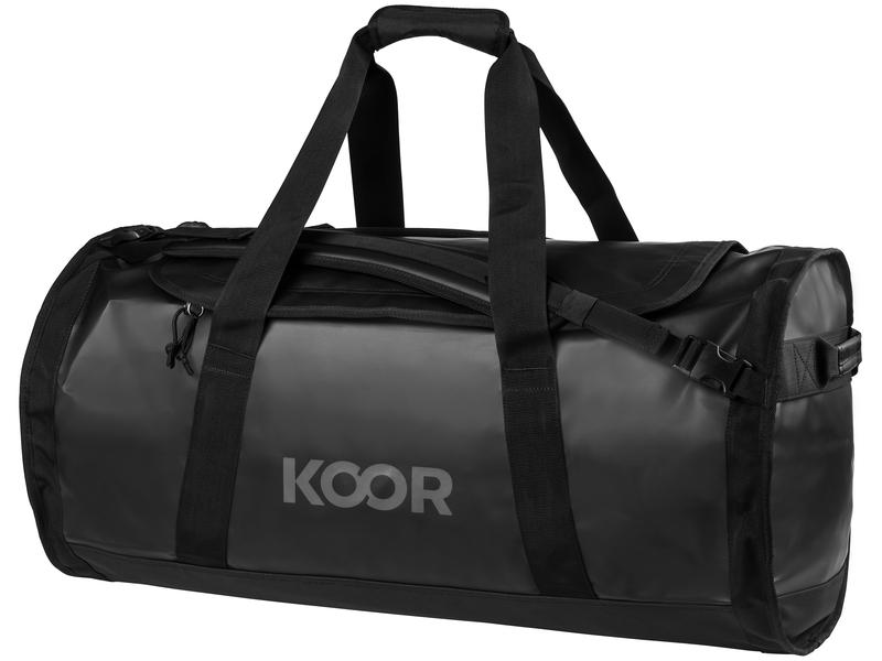 KOOR Duffle Bag Sooma 70 l, Schwarz Wasserabweisende Reisetasche