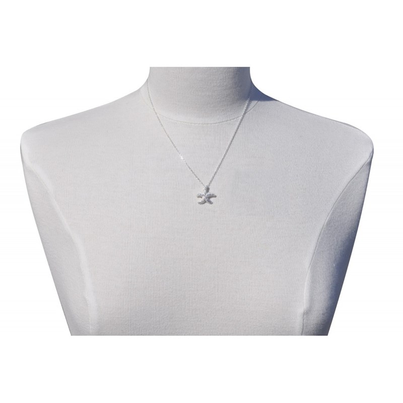 Collier Argent Etoile de Mer et Billes