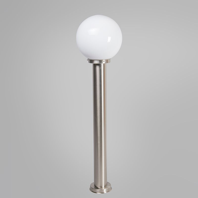 Moderne buitenlamp paal staal RVS 100 cm - Sfera