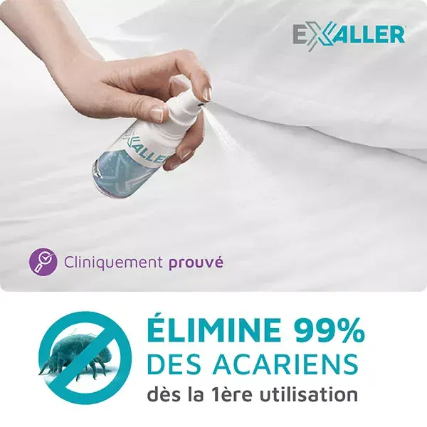 ExAller Spray Anti-Acariens 75ml. Sans insecticide.