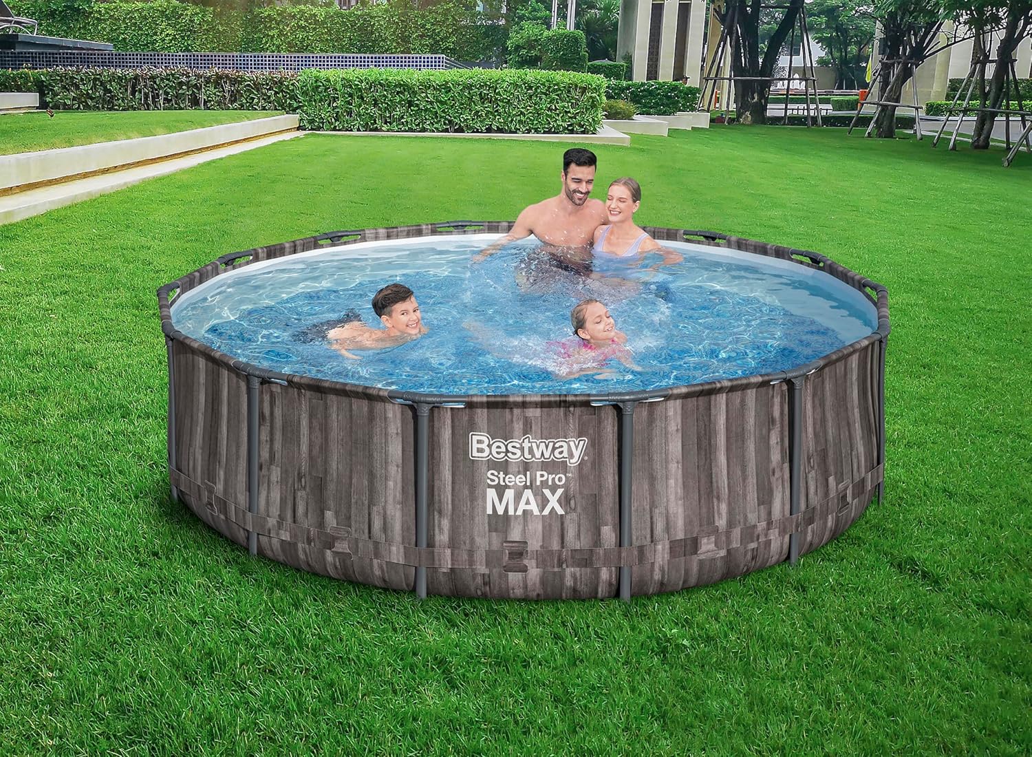 Bestway 5614X Pool Fuori Terra Steel Pro Max 366 x 100 cm, Blau