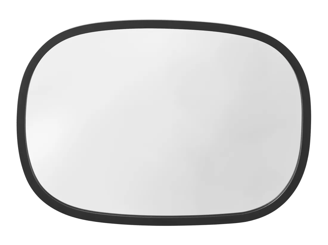 Miroir mural Copertino ovale 70 x 50 cm noir mat [en.casa]