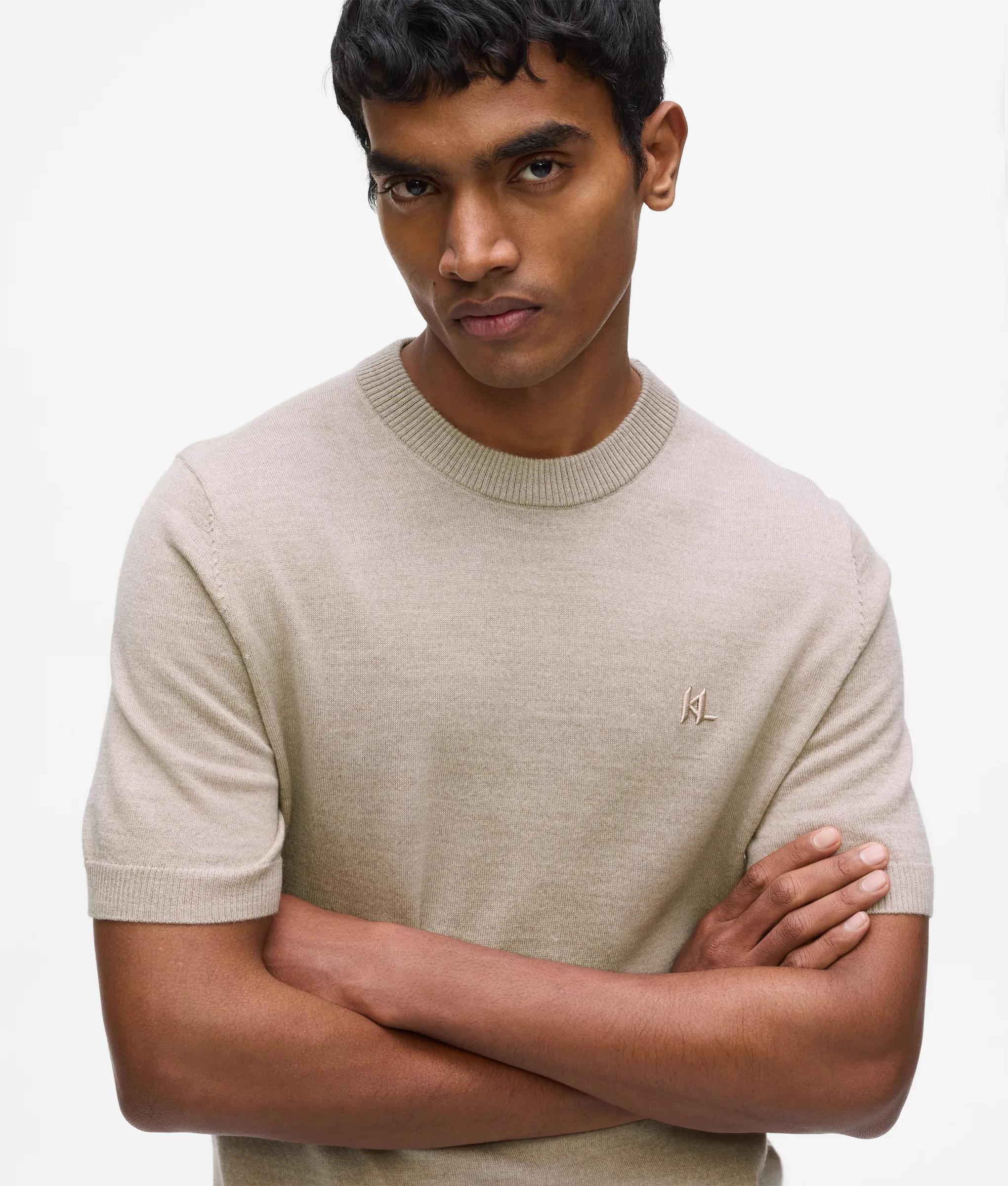 Monogram T-shirt van merinoswol