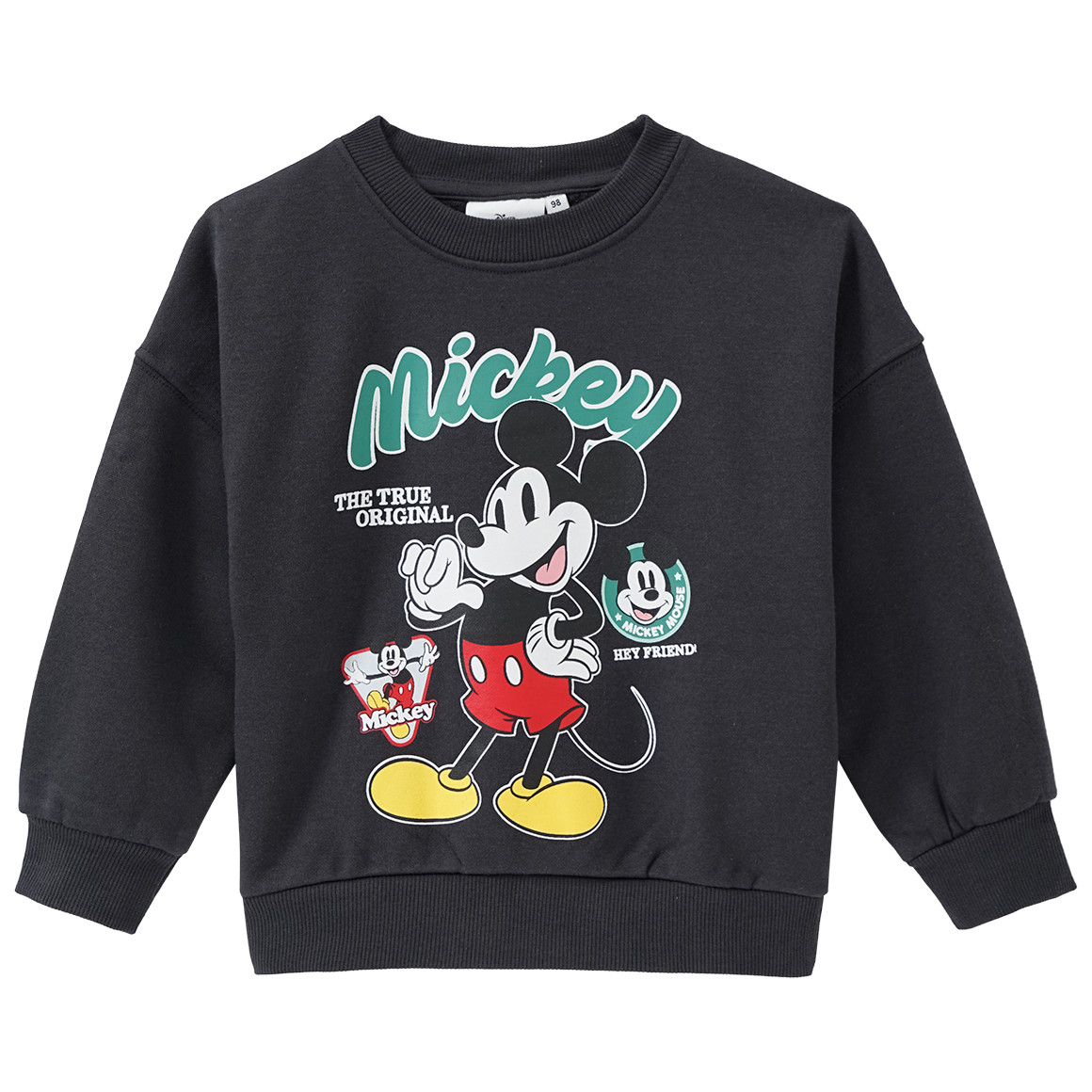 Topolino Micky Maus Sweatshirt mit großem Print dunkelgrau