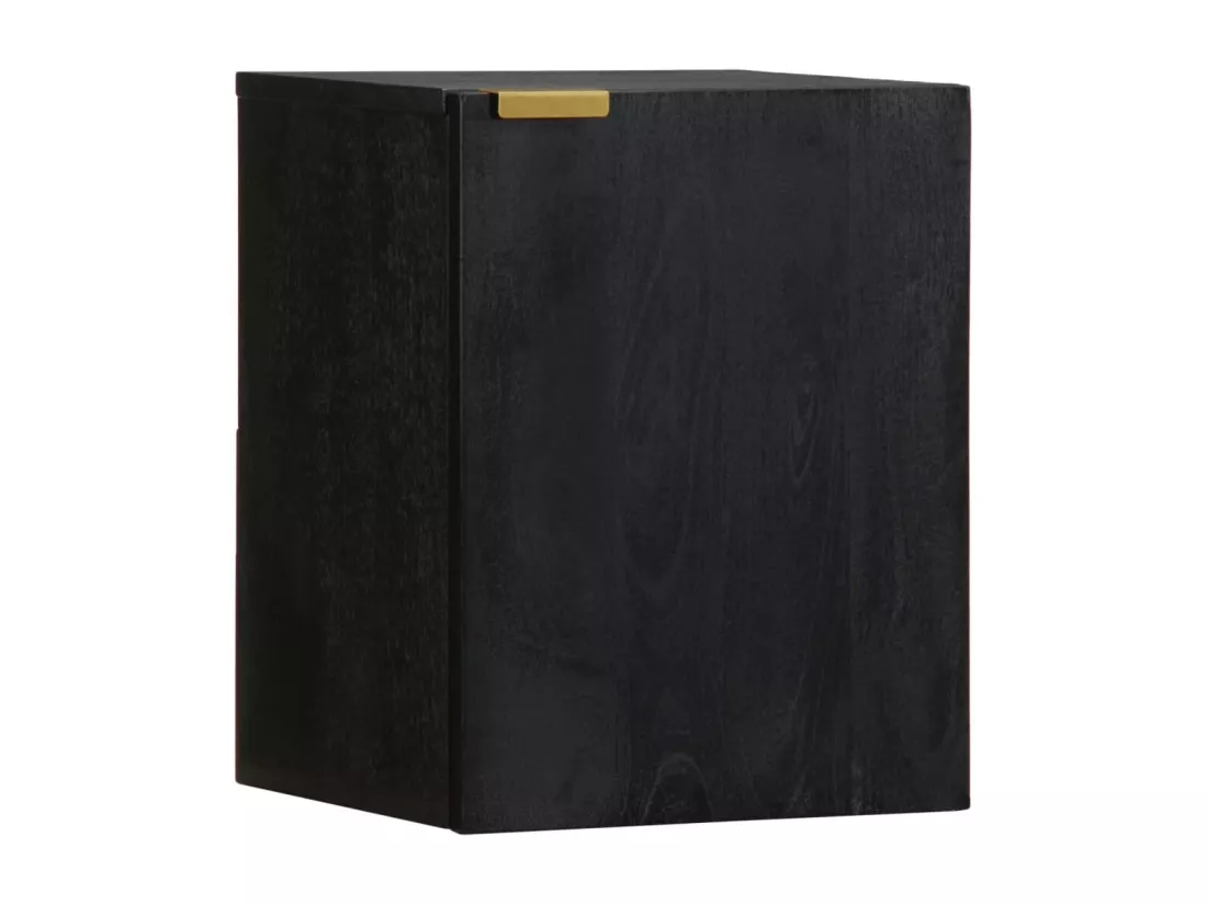 Armoire murale de salle de bain noir bois d'ingénierie