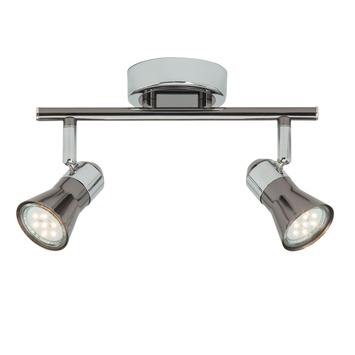 Brilliant duobalk Jupp LED GU10 2X3W chroom/zwart