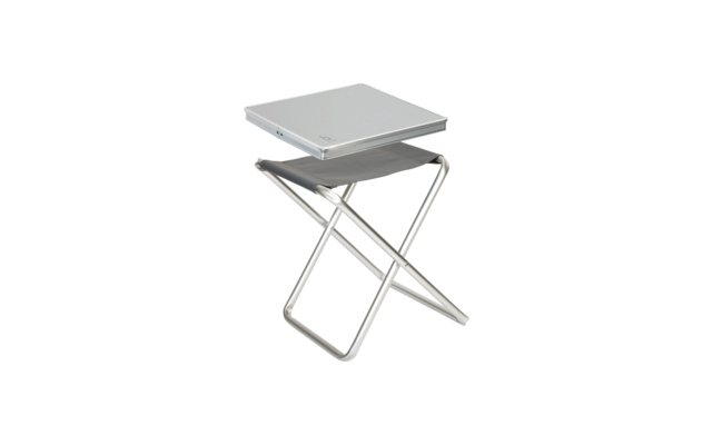Bo-Camp Hocker mit Tischplattenaufsatz Grau