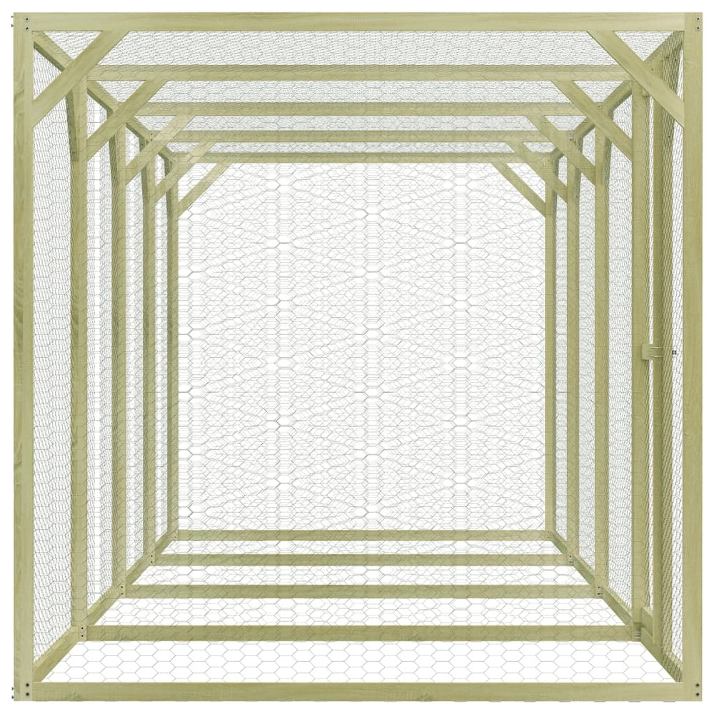 Poulailler 1,5 x 6 x 1,5 m pinède imprégnée