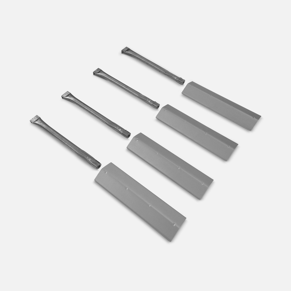 Lot de 4 brûleurs et 4 diffuseurs pour barbecue athos. Albert et bazin