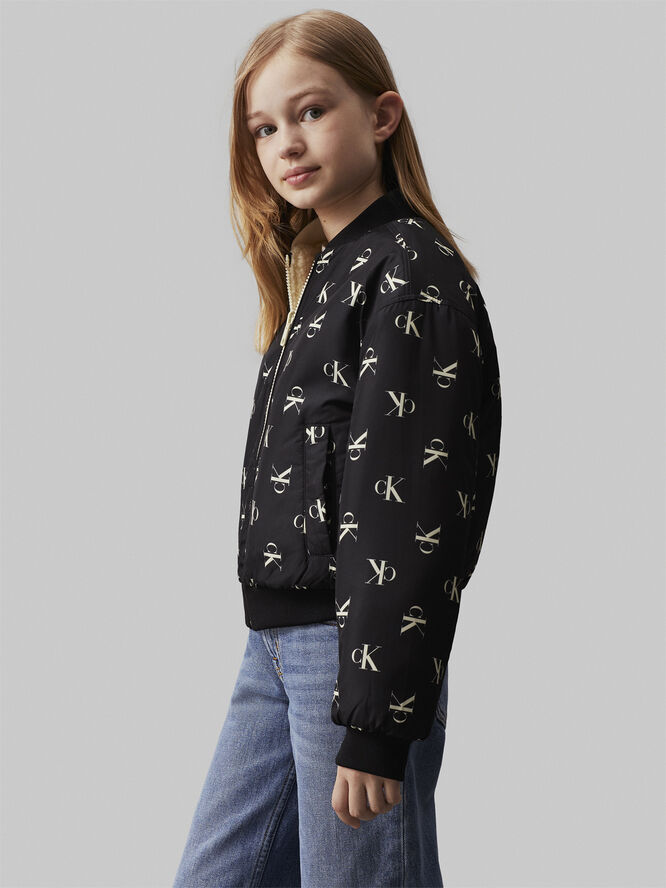Calvin Klein REVERSIBLE TEDDY AOP BOMBER Yab
