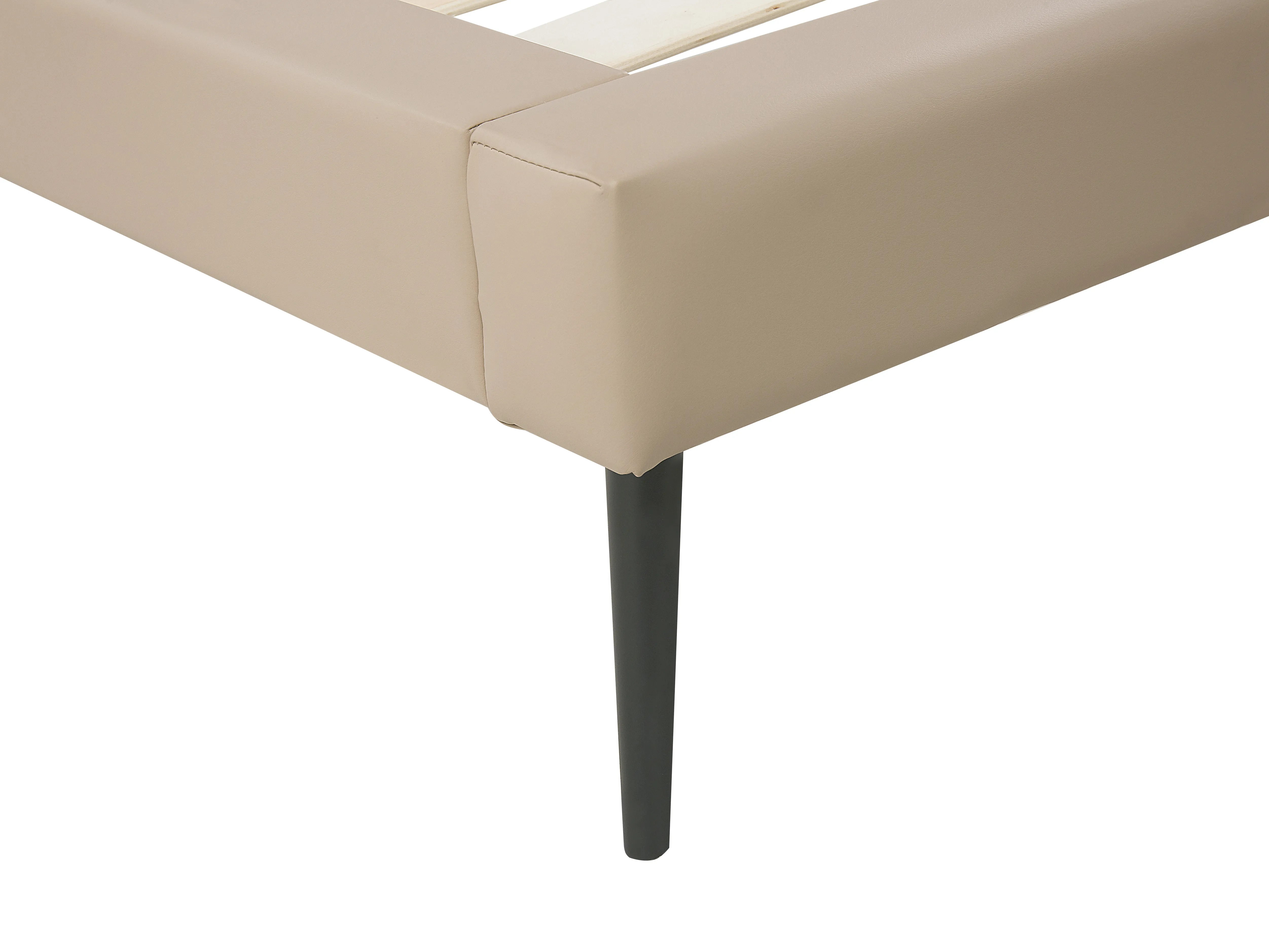 Bed Kunstleer ESSONNE 160 x 200 cm Beige