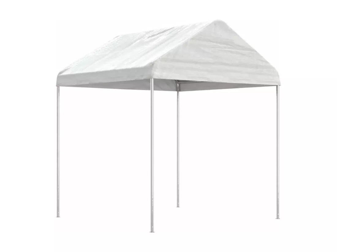 Belvédère avec toit blanc 4,46x2,28x2,69 m polyéthylène