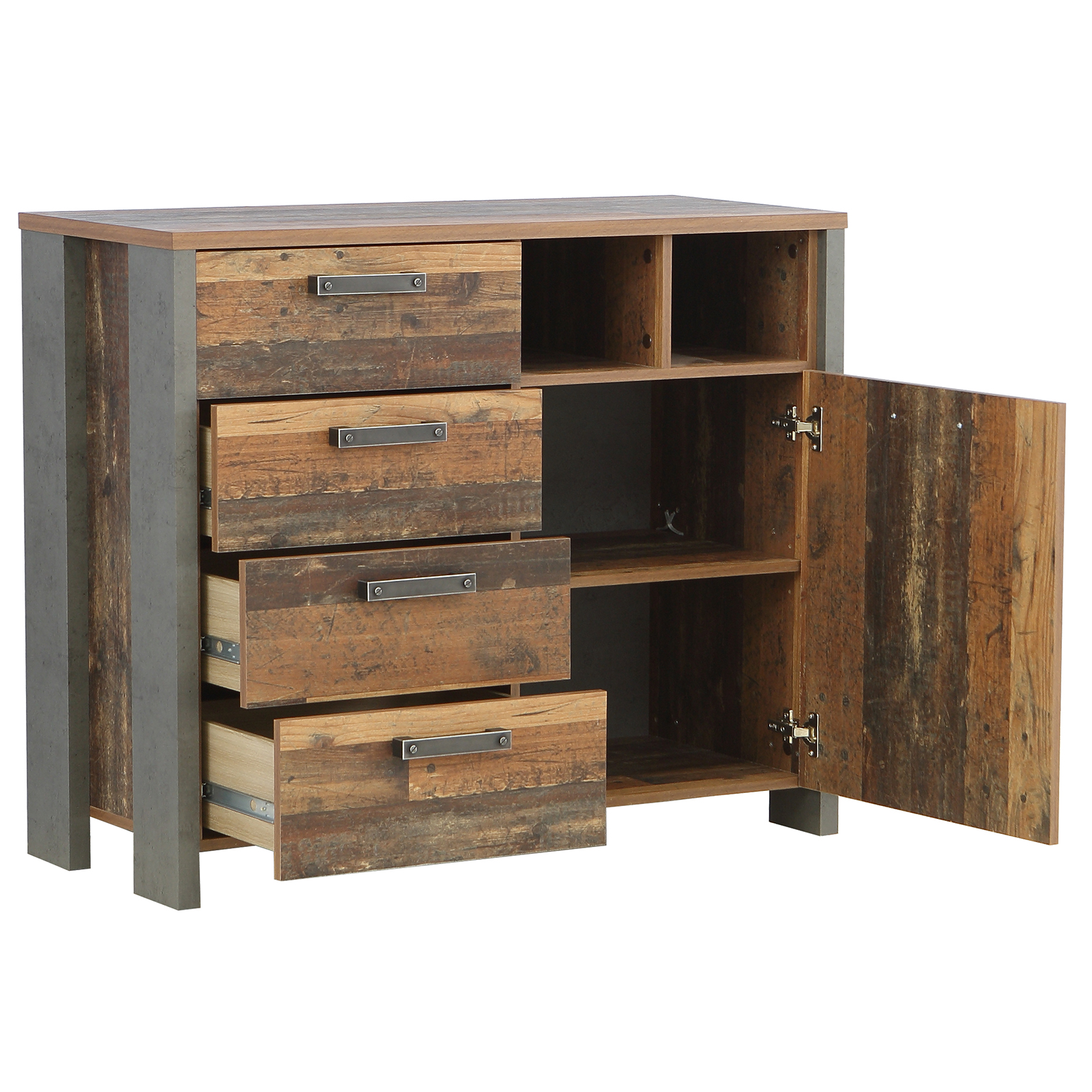 Kommode - Old Wood Vintage - 1 Tür - 107 cm breit