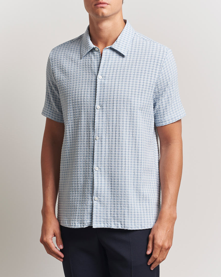Samsøe Samsøe Avan Structured Short Sleeve Shirt Gray Dawn