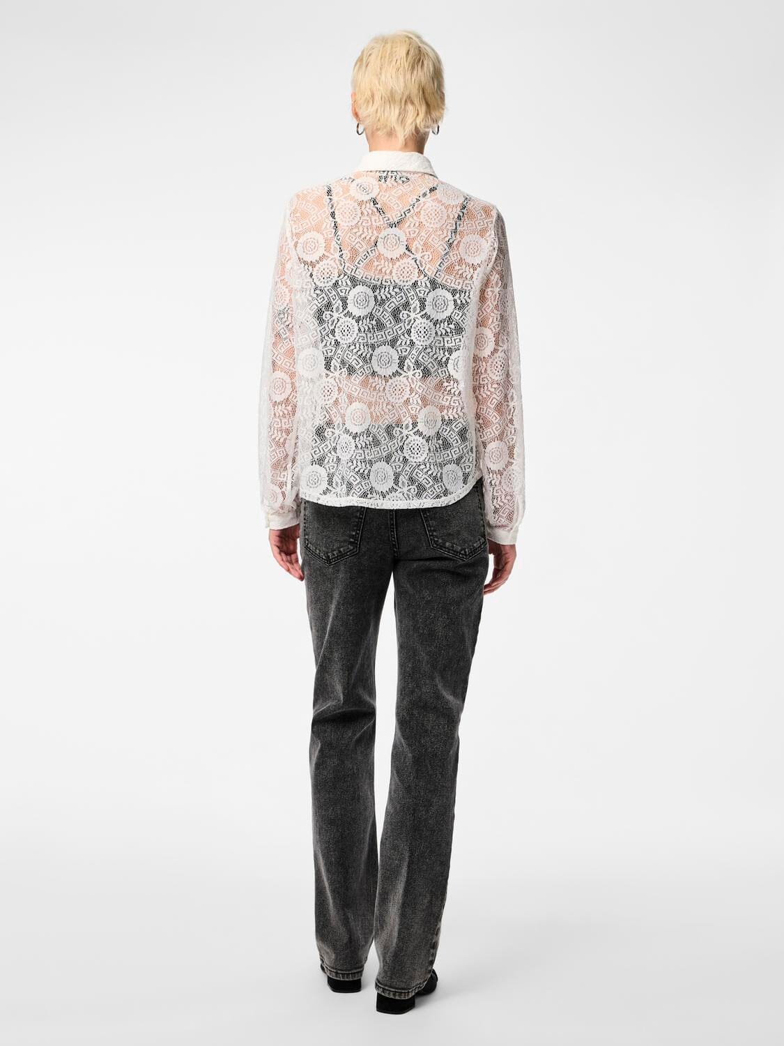 Pieces Pcolline Ls Lace Shirt 4634038 cloud dancer