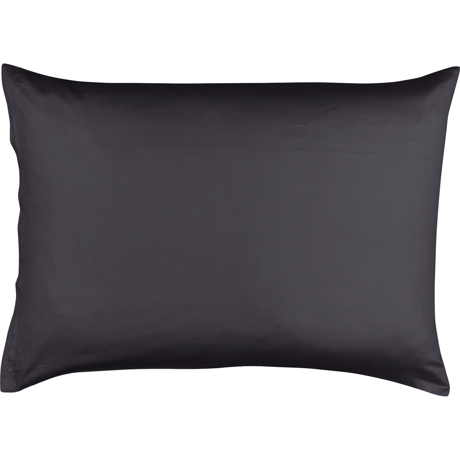 Bettwäsche Satin unifarben 65x65 Kissenbezug, anthrazit