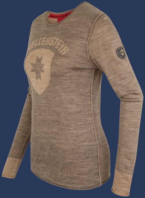 Damen Pullover 005 KoNitE, Camel/Sand