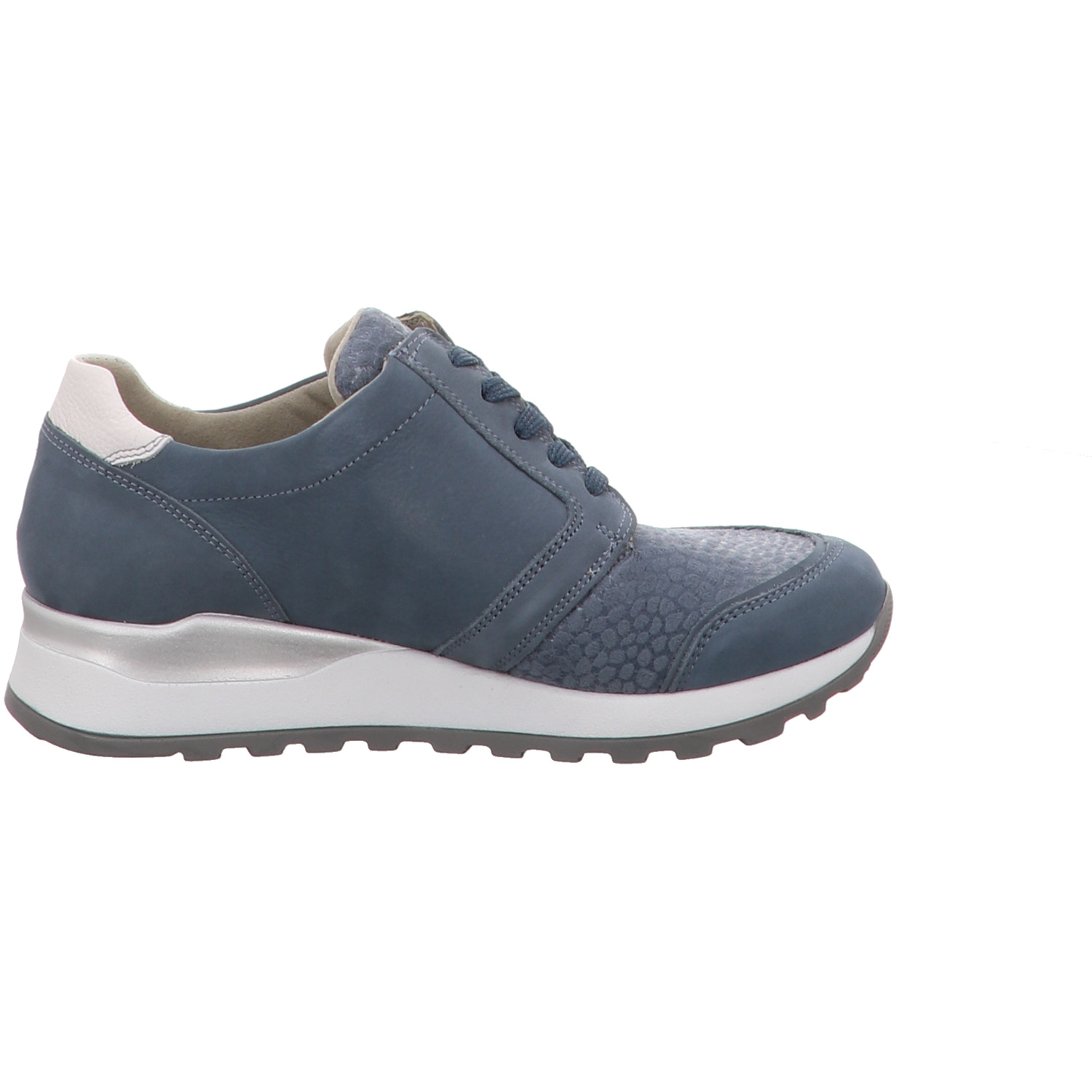 Waldläufer Schnürhalbschuh blau