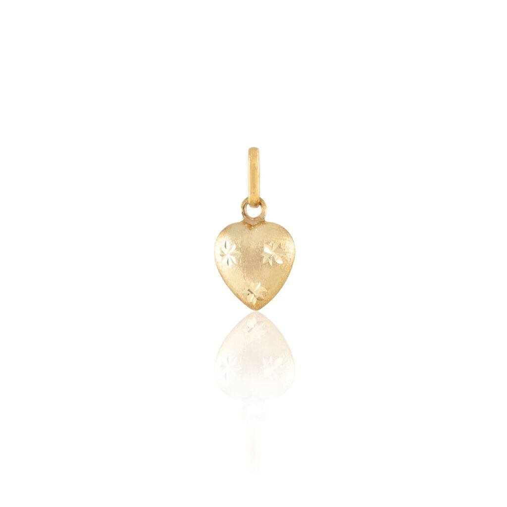 Pendentif Cœur Satine Mm Or Jaune