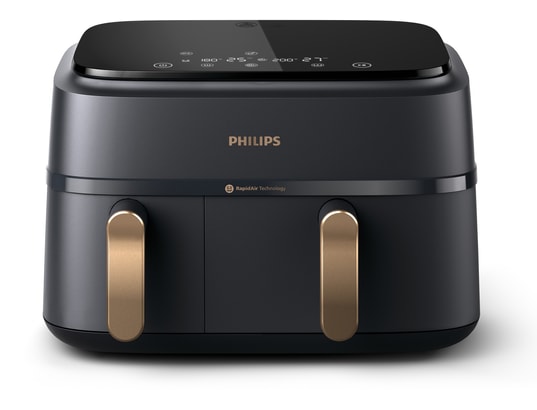 PHILIPS - Friteuse à air chaud NA352/00 Air Fryer 9L noir double panier