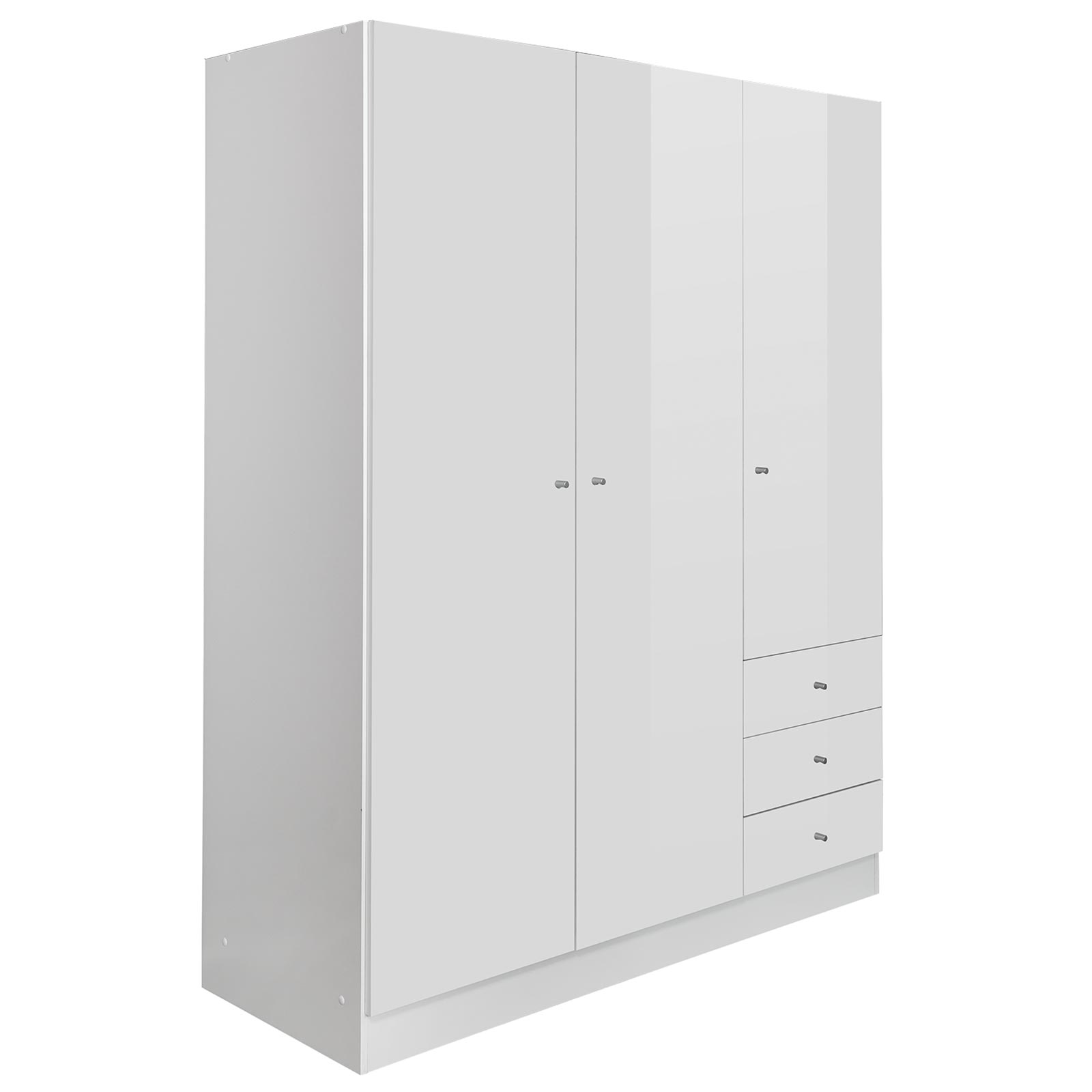 Kleiderschrank - weiß Hochglanz - 150 cm breit