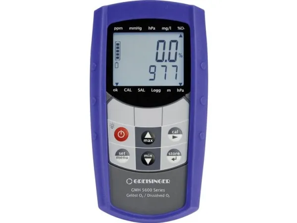 Greisinger GMH5630 Kombi-måleapparat Ilt-koncentration, Ilt-mætning, Tryk, Temperatur