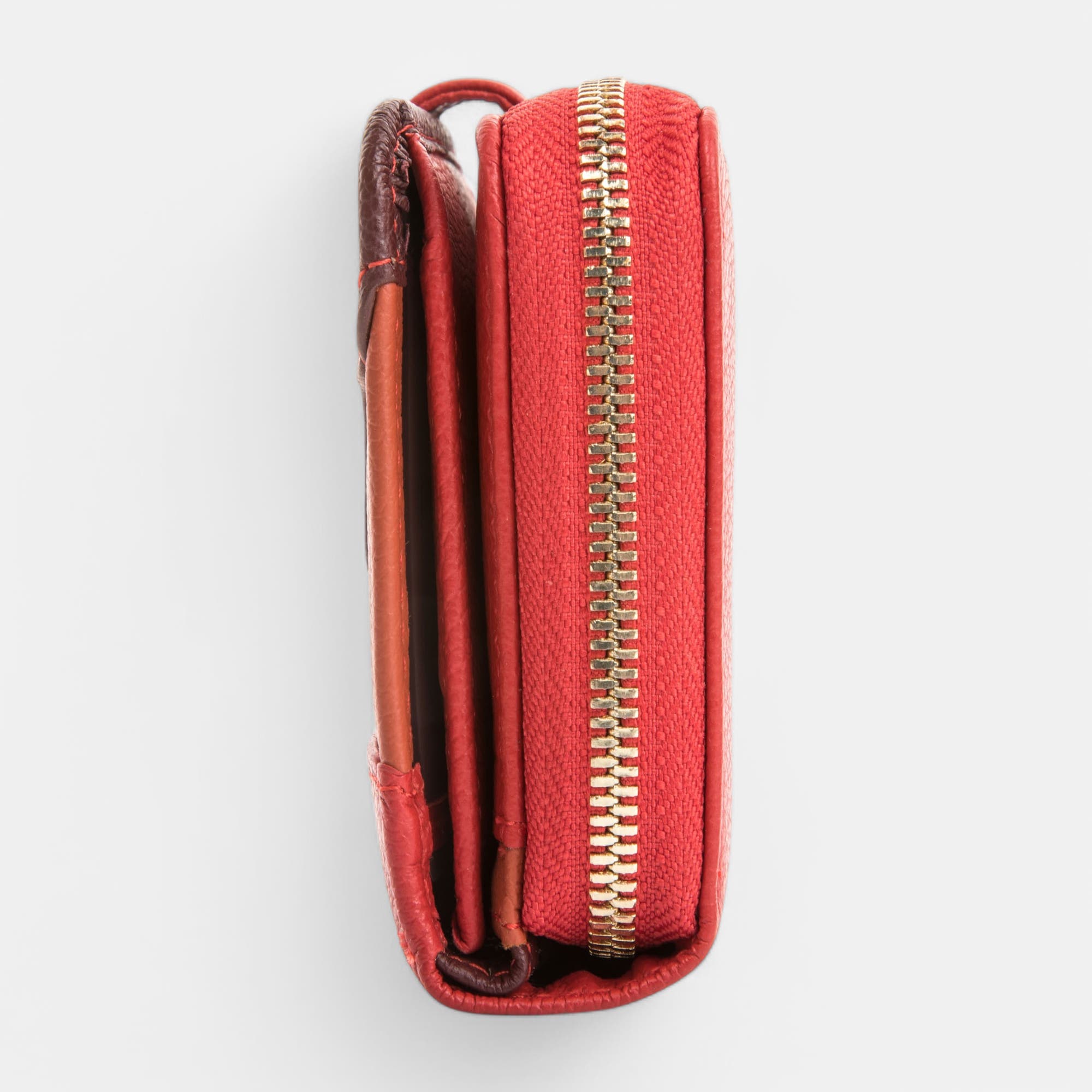 Petite maroquinerie en cuir rouge