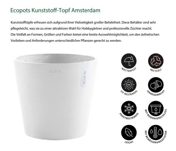 Ecopots Kunststoff-Topf Amsterdam mit
