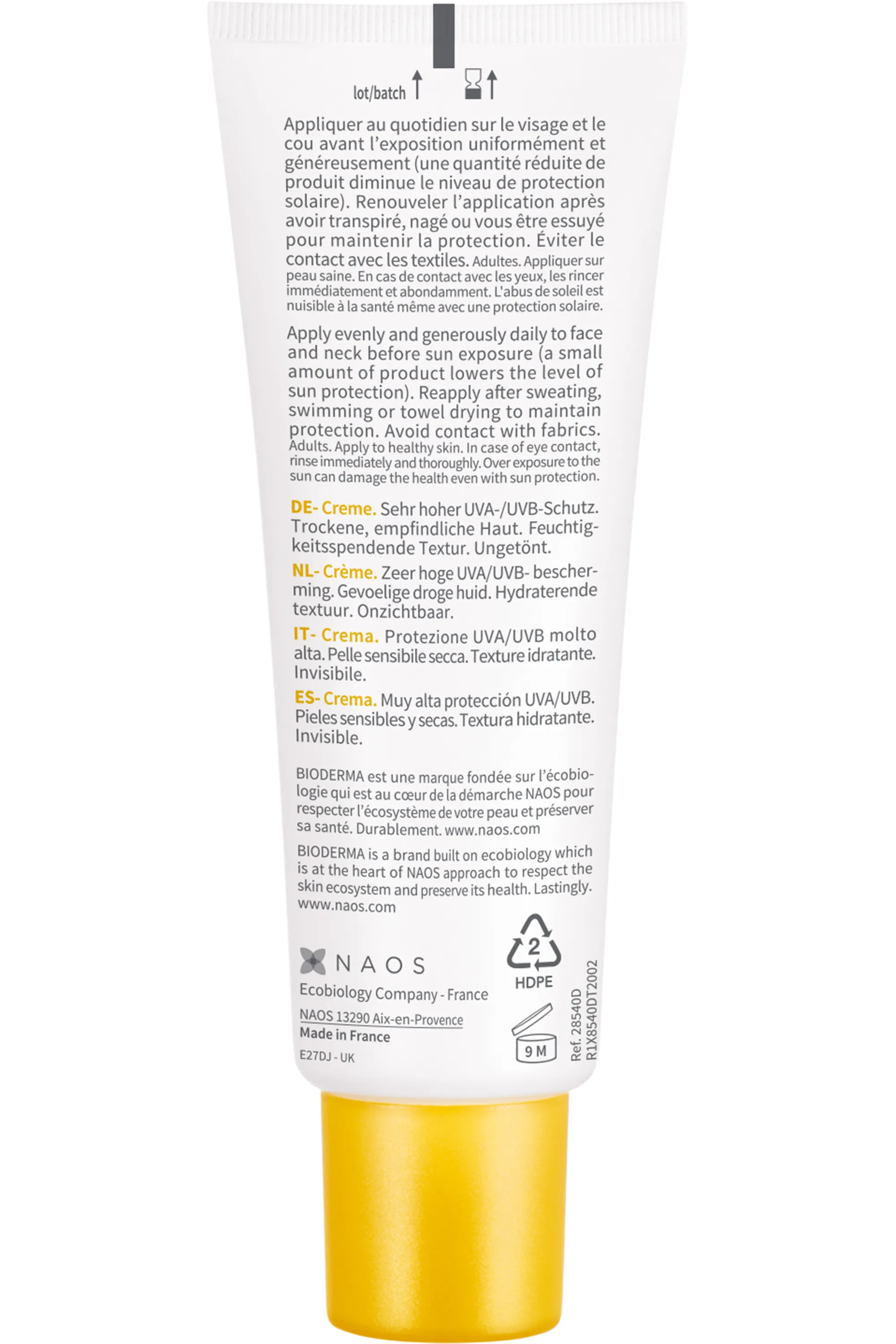 Bioderma Crème solaire invisible Photoderm SPF50+-40 ml