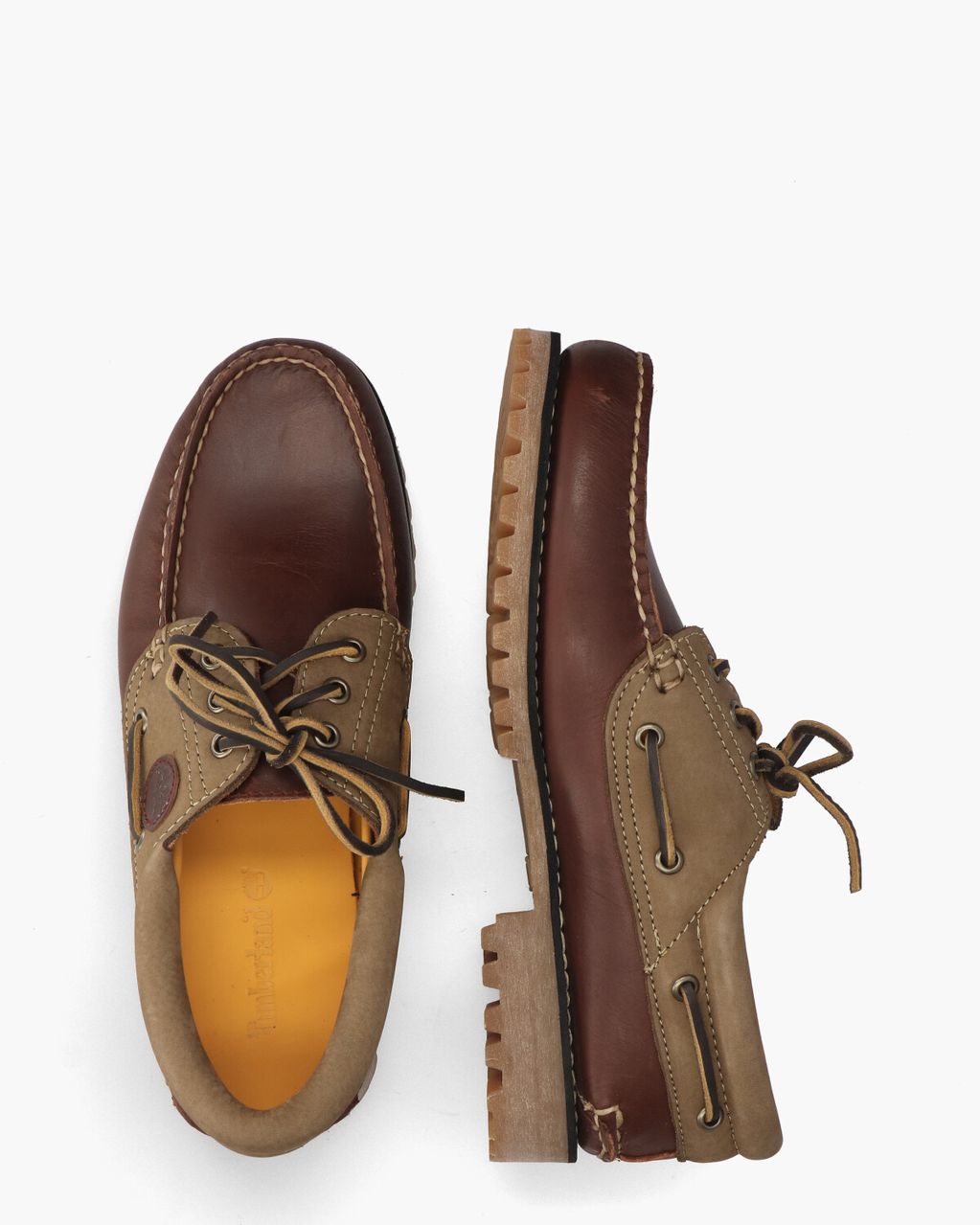 Timberland Authentics 3-Eye Classic Lug Boat Shoe Roodbruin Heren Veterschoenen