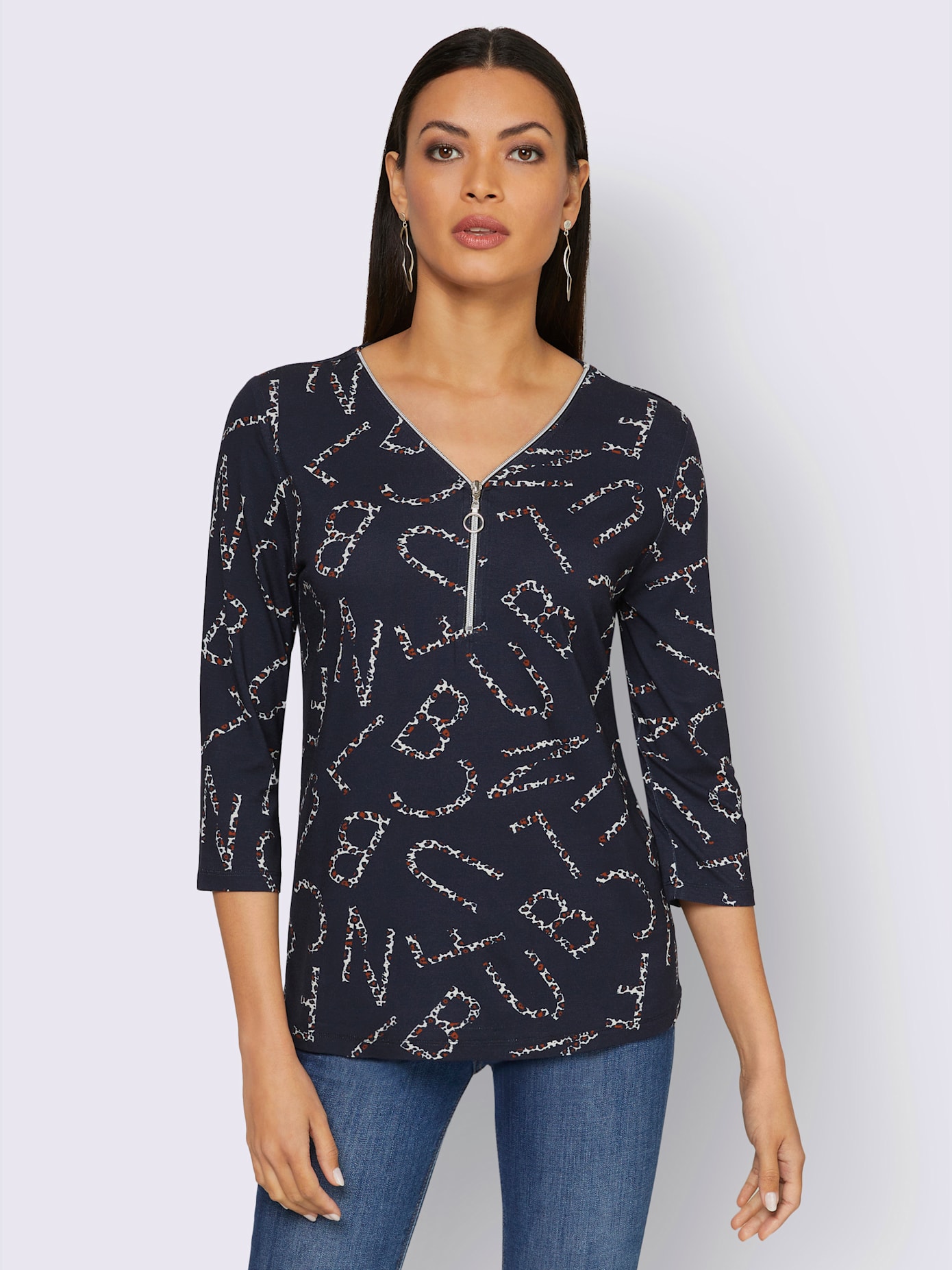 T-shirt à manches 3/4 viscose