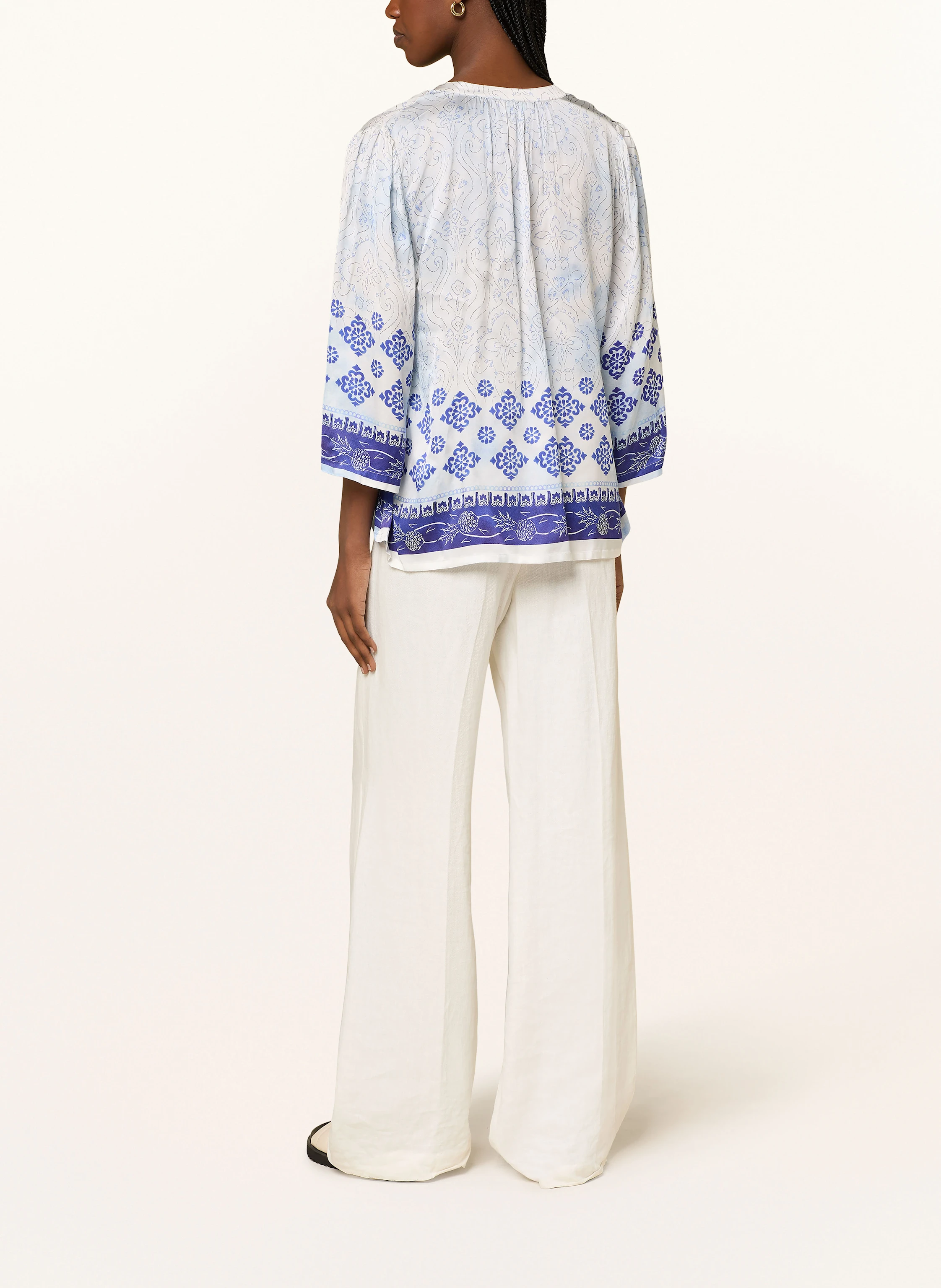 Grace Blusenshirt aus Satin mit 3/4-Arm