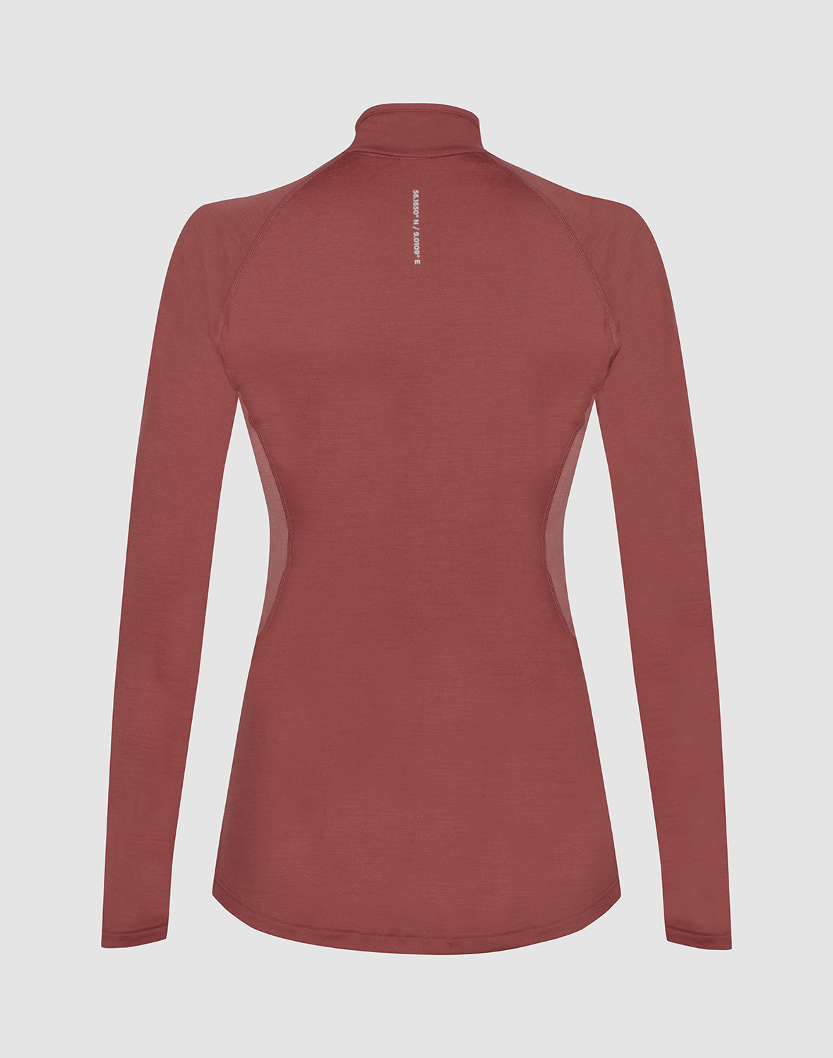 Shirt met halve rits van merinowol voor dames - Gratis