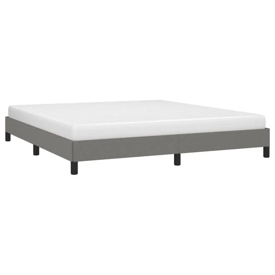 vidaXL - Bed frame zonder matras - Donkergrijs - Stof - 160x200 cm