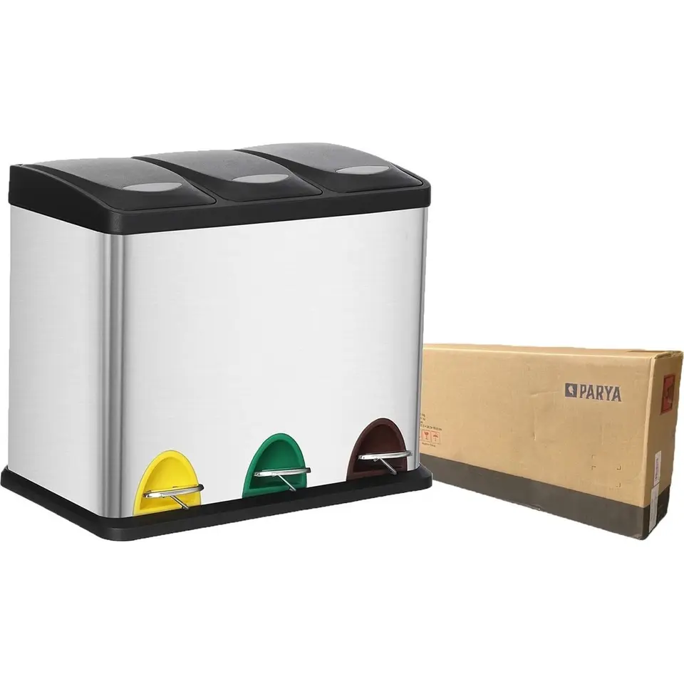 Dok Home - Prullenbak - 3x24 Liter - Metaal