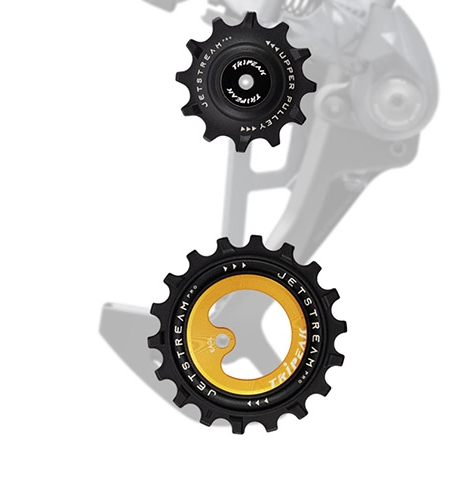 Tripeak Oversized pulleyhjul Jetstream pro keramiske lejer SRAM MTB Eagle 12T/18T sort